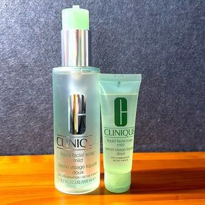 Full size and deluxe travel size Clinique Liquid Facial Soap-Mild